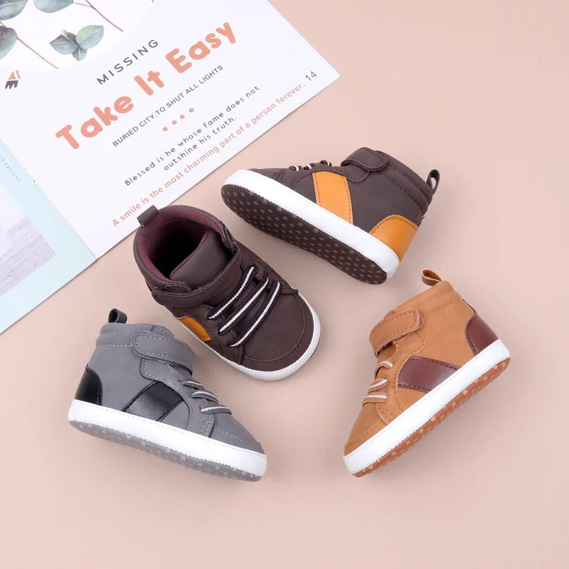ISA | Baby Shoes Soft Cotton Spring and Autumn Style 0-9-18 Months Toddler Boys and Girls Baby