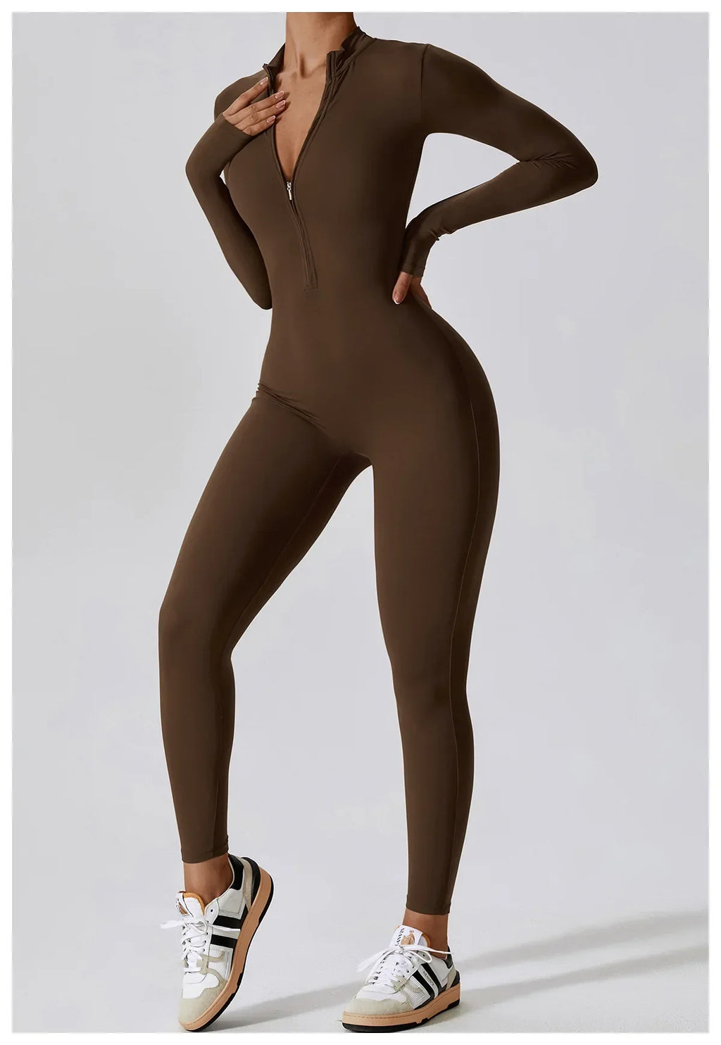 Claire - Long-Sleeve Sporty Jumpsuit