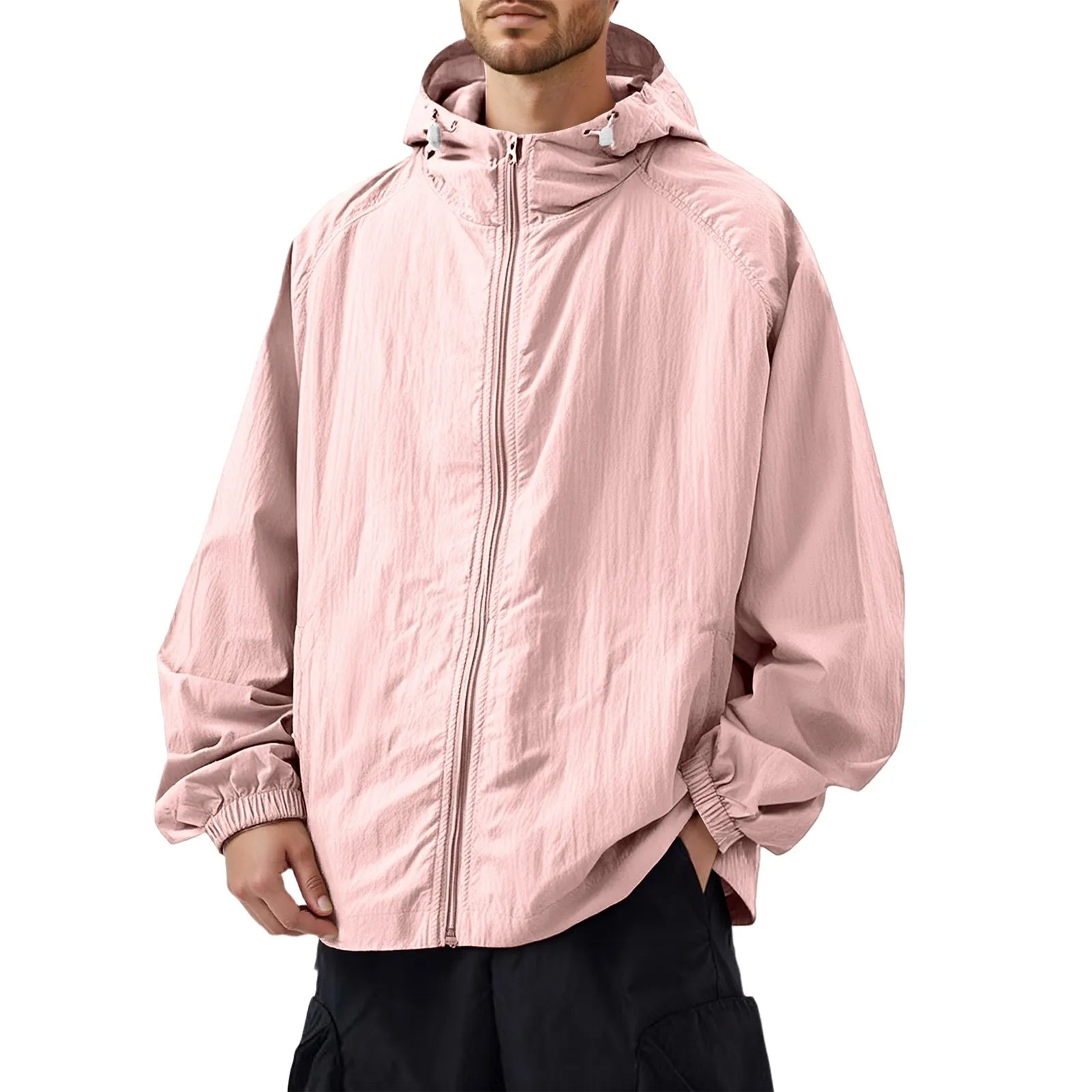 Liam | Men's Outdoor Casual Loose Sun Protection Clothing Punch Coat Waterproof Quick-Drying Loose Hooded Jacket.