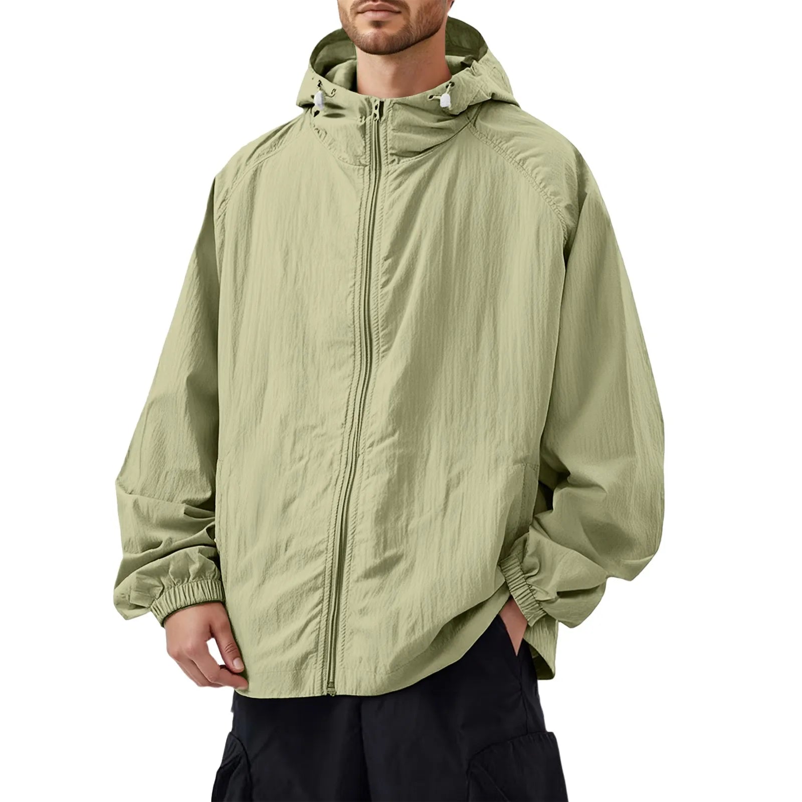 Liam | Men's Outdoor Casual Loose Sun Protection Clothing Punch Coat Waterproof Quick-Drying Loose Hooded Jacket.