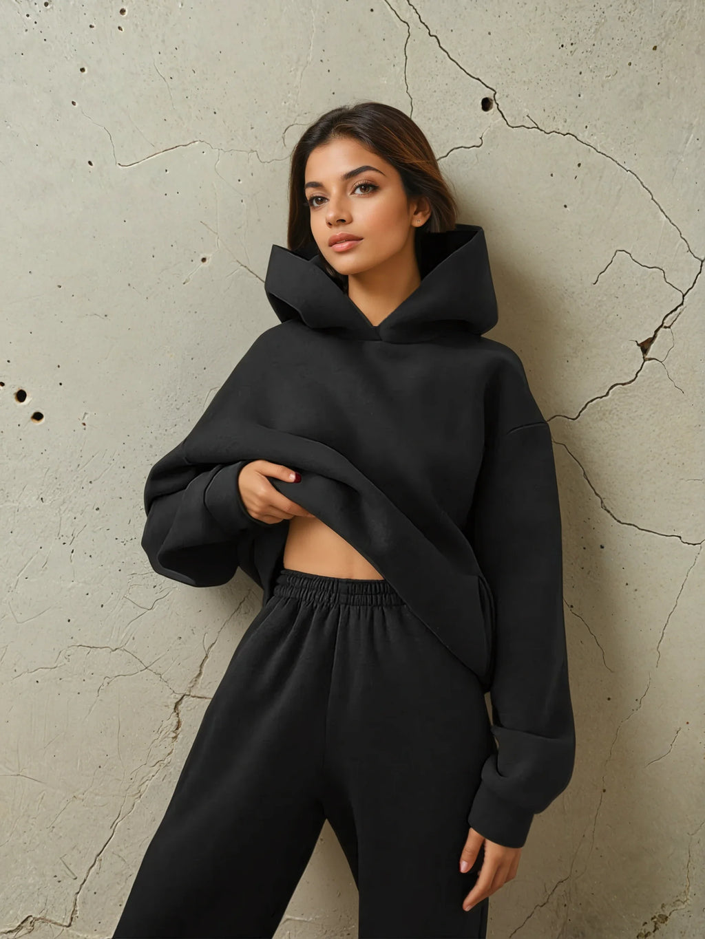 Sophia Esra - Comfortable Fleece Loungewear Set
