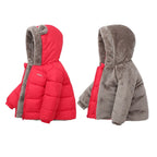 Charlie | Boys Girls Thick Jackets Winter Children Padded Fleece Warm Coats Kids Cotton Outerwear with Hood Children's Clothing Snowsuit