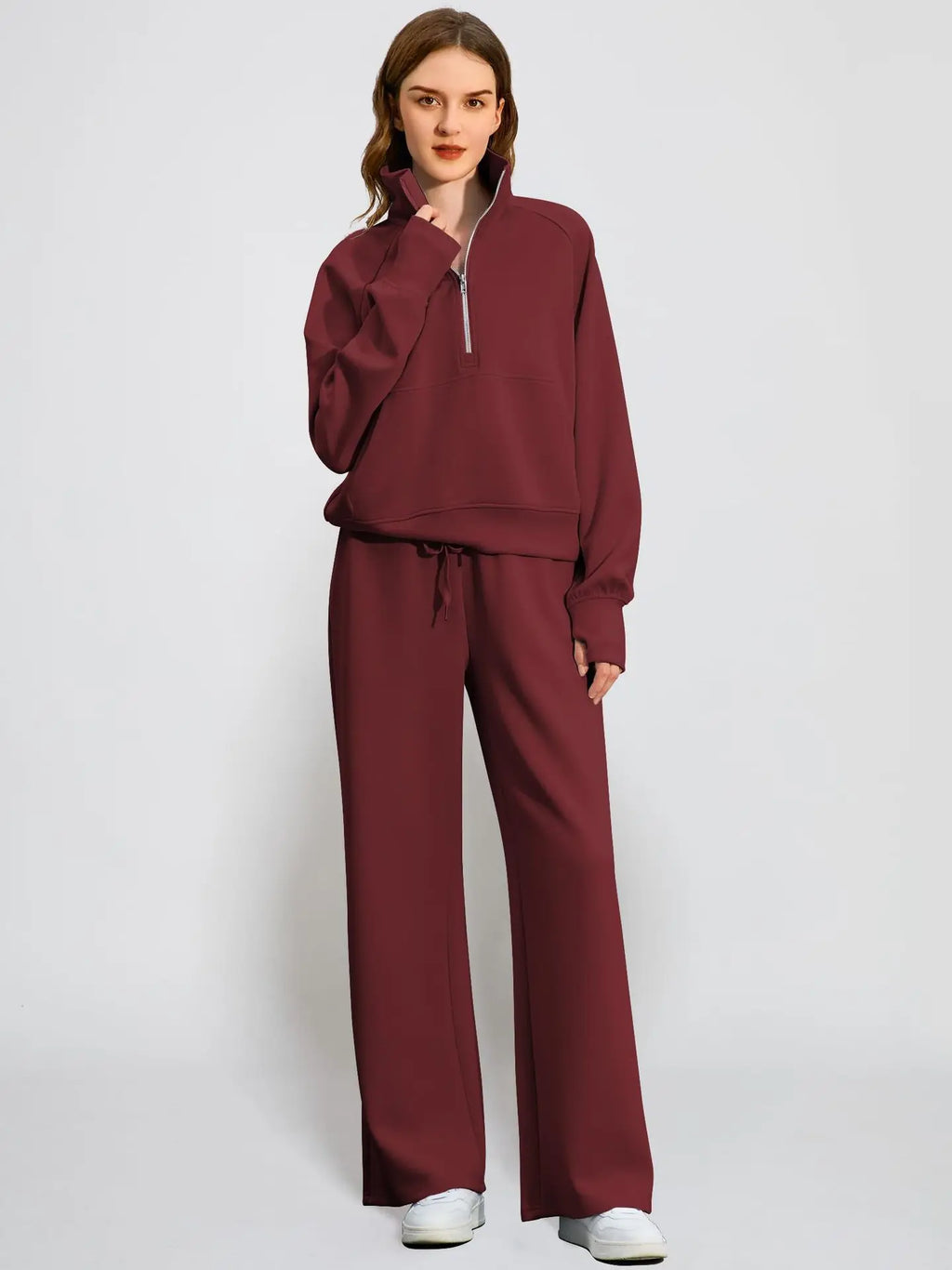 Elcevi | Leisure Duo Set with Half Zip