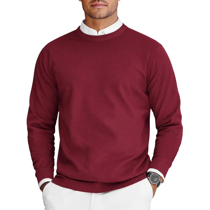 Liam | Men's Lightweight Knitted Sweater with Round Neck and Long Sleeves