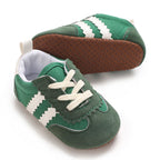 ISA | Newborn Baby Classic Sneakers Letters Splicing Baby Casual Shoe Non-slip Hundred Walking Baby Boys Girls Baby Shoes 0-18 Months