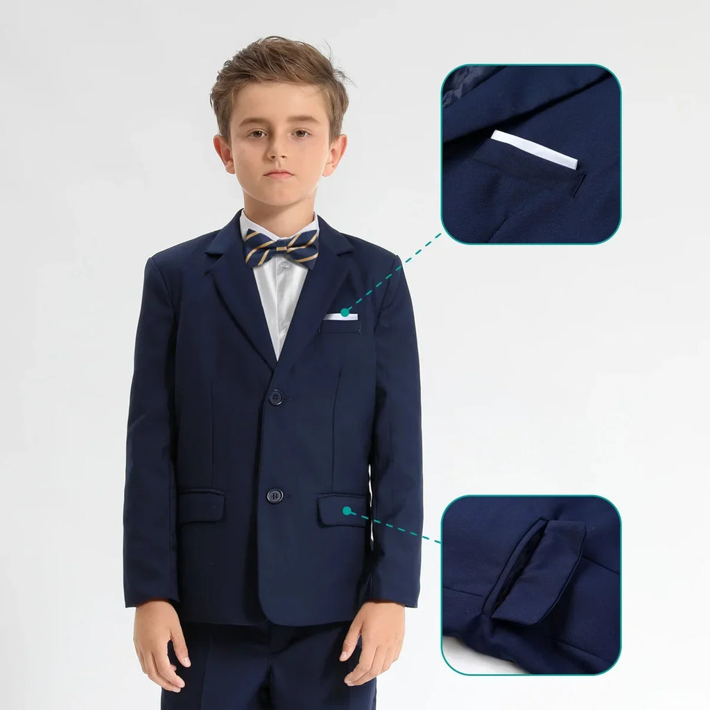 Cody | Boys Clothing Suit for Child Outfit  Party Blazer Wedding Ceremony Flower Piano Performance Birthday Gift Set 3 Pieces