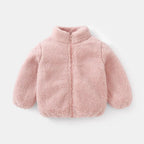 Charlie | Solid Color Fashion Kids Plush Jacket Autumn Winter Warm Baby Girl Boy Casual Coat Outerwear Children's Clothing Toddler Outerwear