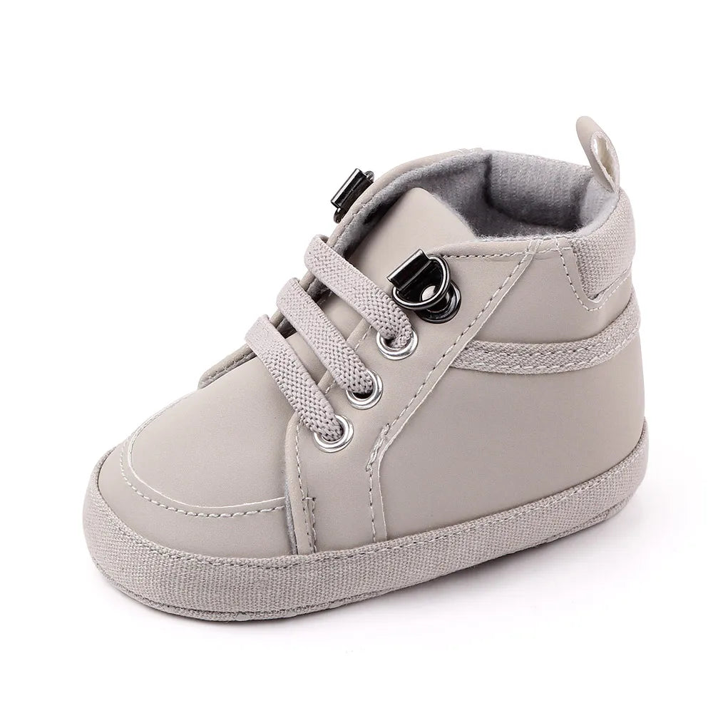 ISA | Baby Casual Shoes Ankle-covering Little Boots for 0-1 Year Toddler Boys Outdoor Prewalking.