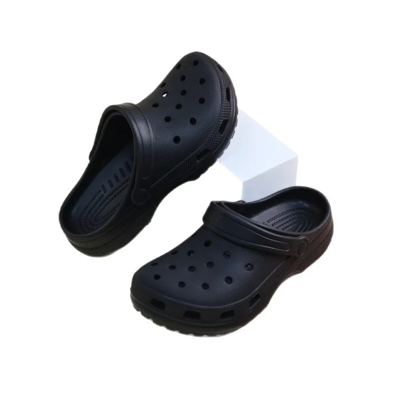 Perforated Shoes for Women - Non-Slip, Odor-Resistant, Heel-Raising, Outdoor & Casual Slippers for Couples
