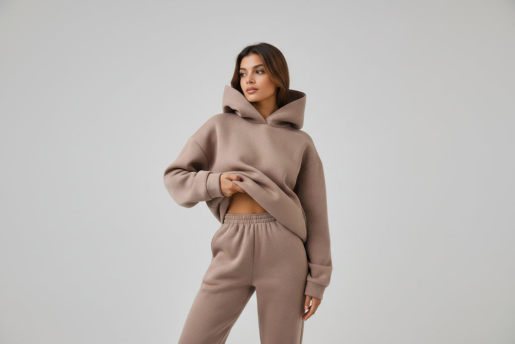 Sophia Esra - Comfortable Fleece Loungewear Set