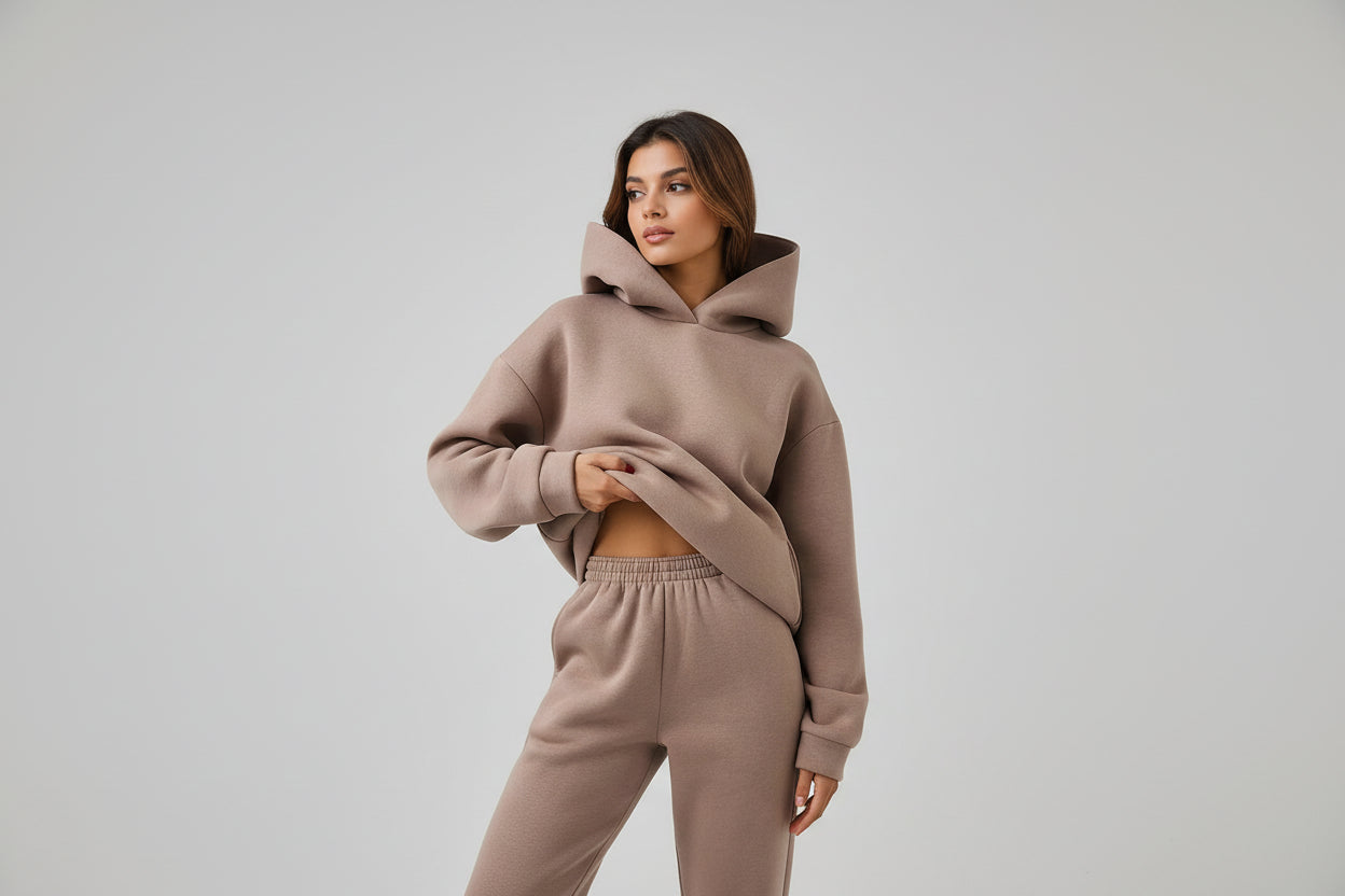 Sophia Esra - Comfortable Fleece Loungewear Set