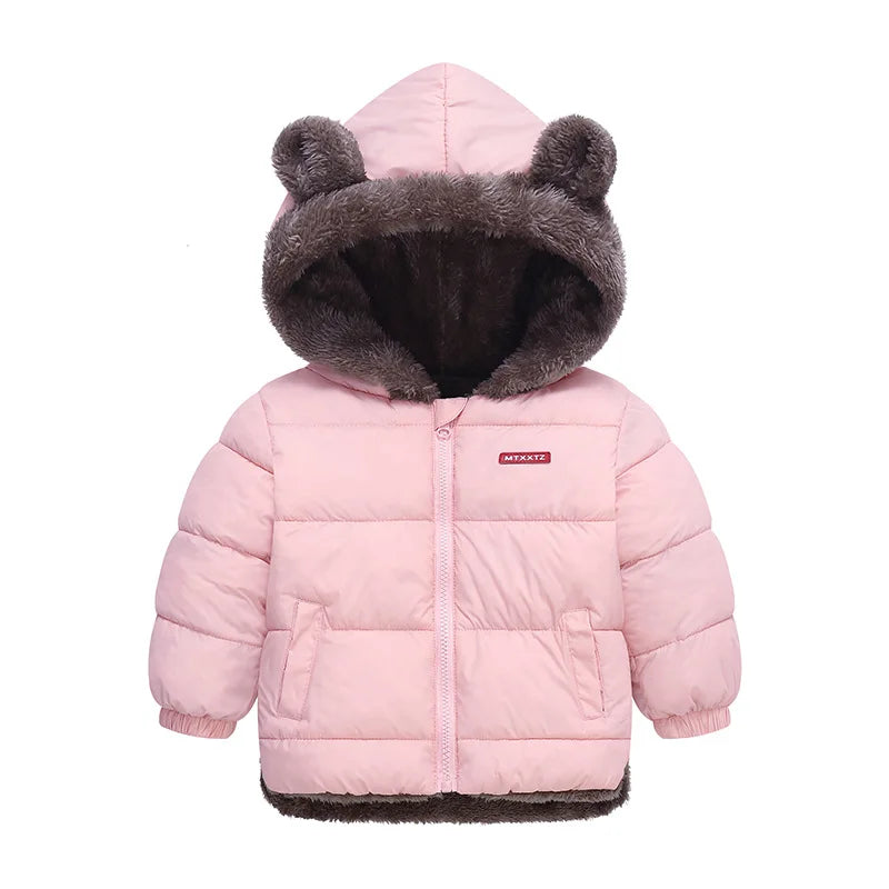 Charlie | Boys Girls Thick Jackets Winter Children Padded Fleece Warm Coats Kids Cotton Outerwear with Hood Children's Clothing Snowsuit