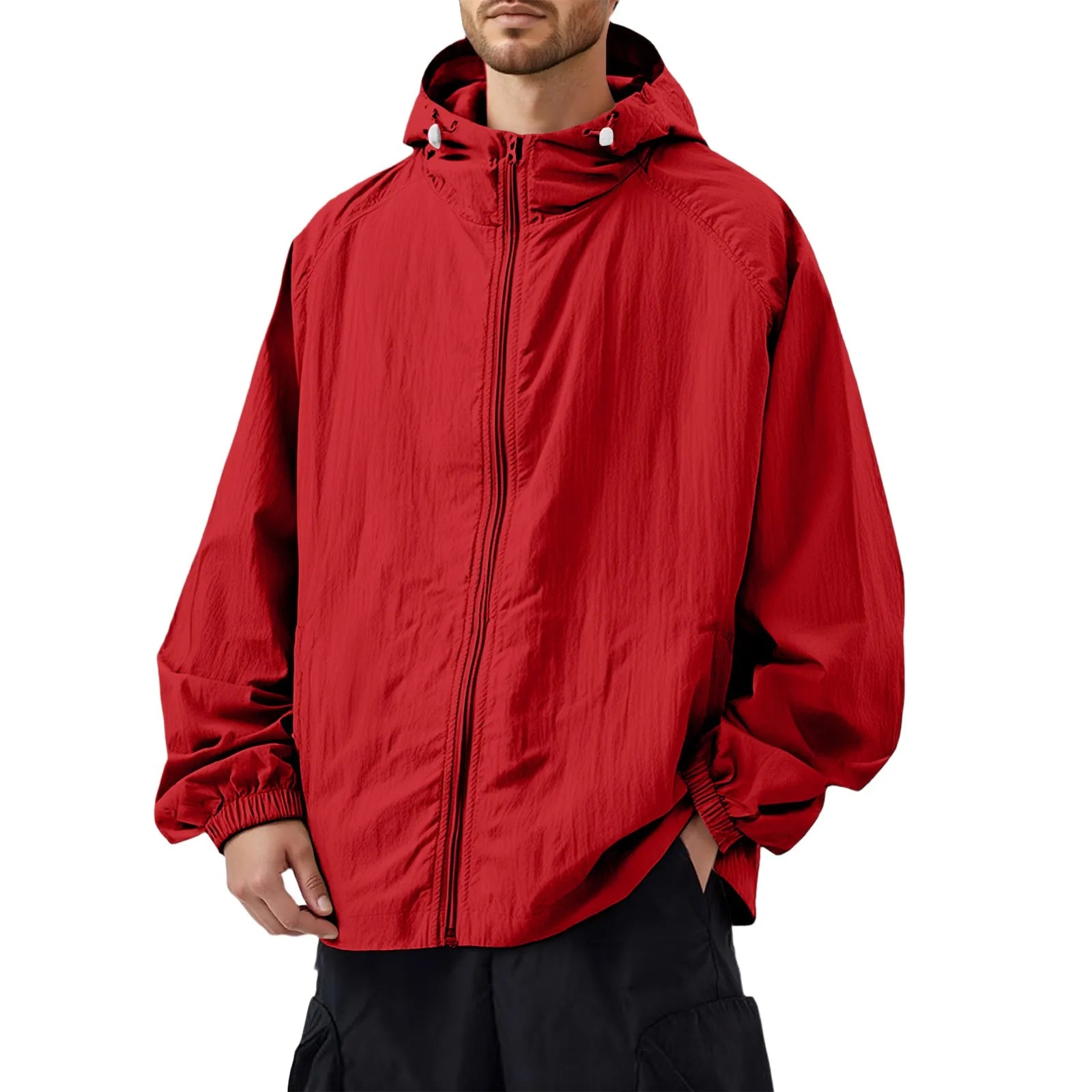 Liam | Men's Outdoor Casual Loose Sun Protection Clothing Punch Coat Waterproof Quick-Drying Loose Hooded Jacket.