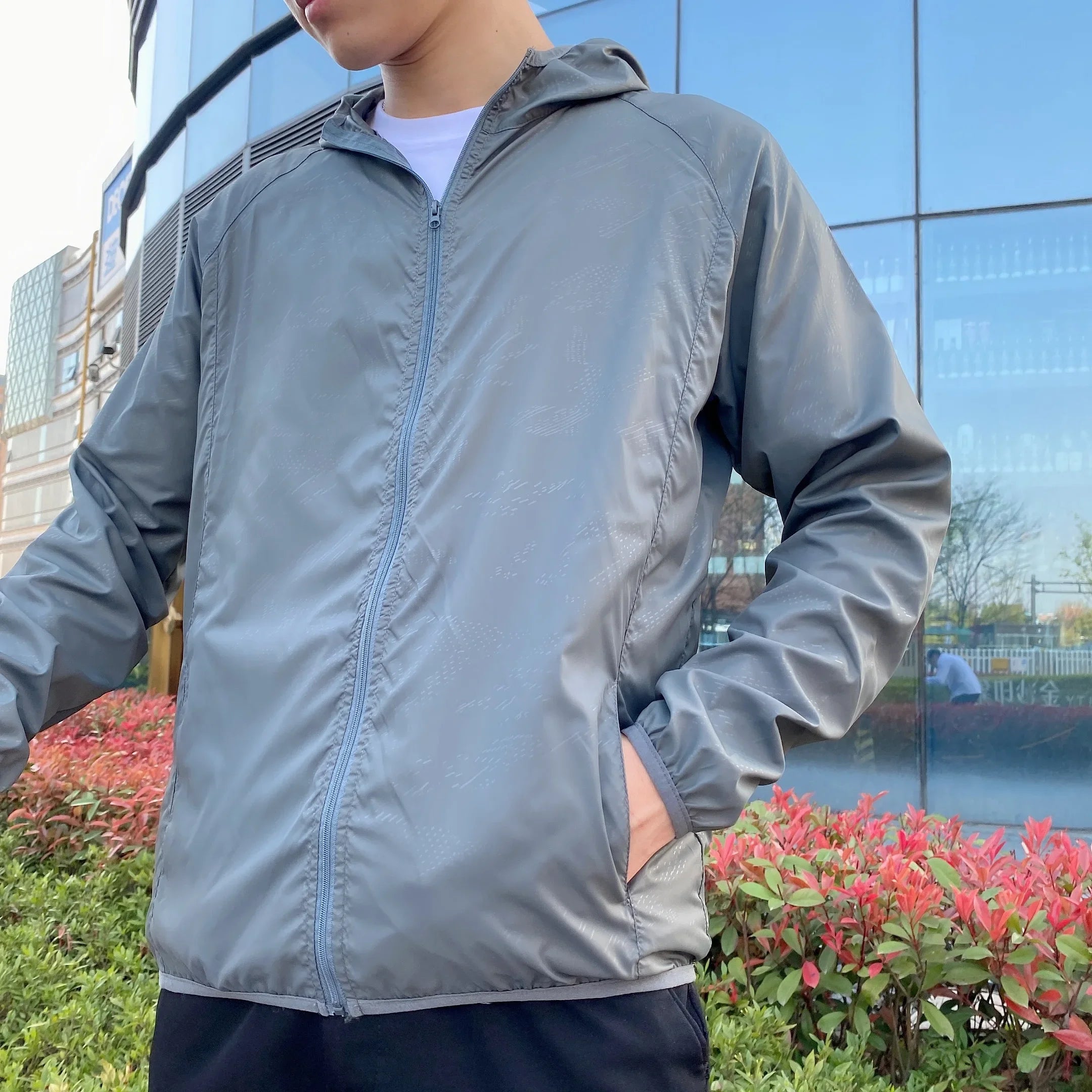 Gio | Casual Windbreaker for Men  Sun Protective Jacket.
