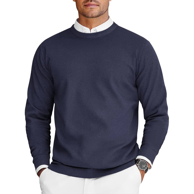 Liam | Men's Lightweight Knitted Sweater with Round Neck and Long Sleeves