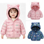 Charlie | Winter Children Warm Down Jackets Boys Girls Zip Jackets Kids Short Outerwear with Hood Baby Clothing 1-6 Years