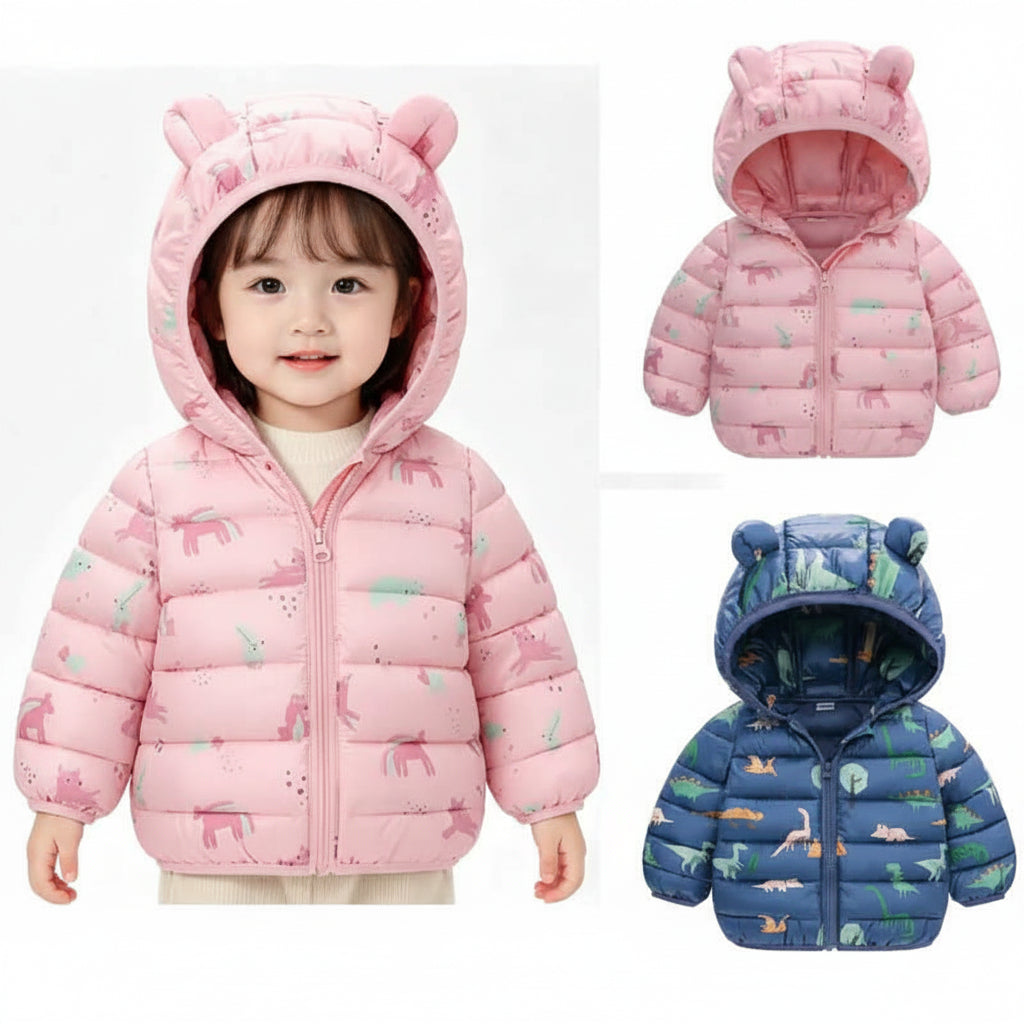 Charlie | Winter Children Warm Down Jackets Boys Girls Zip Jackets Kids Short Outerwear with Hood Baby Clothing 1-6 Years