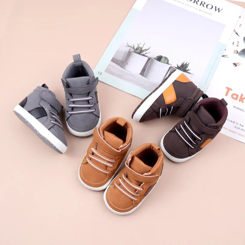 ISA | Baby Shoes Soft Cotton Spring and Autumn Style 0-9-18 Months Toddler Boys and Girls Baby