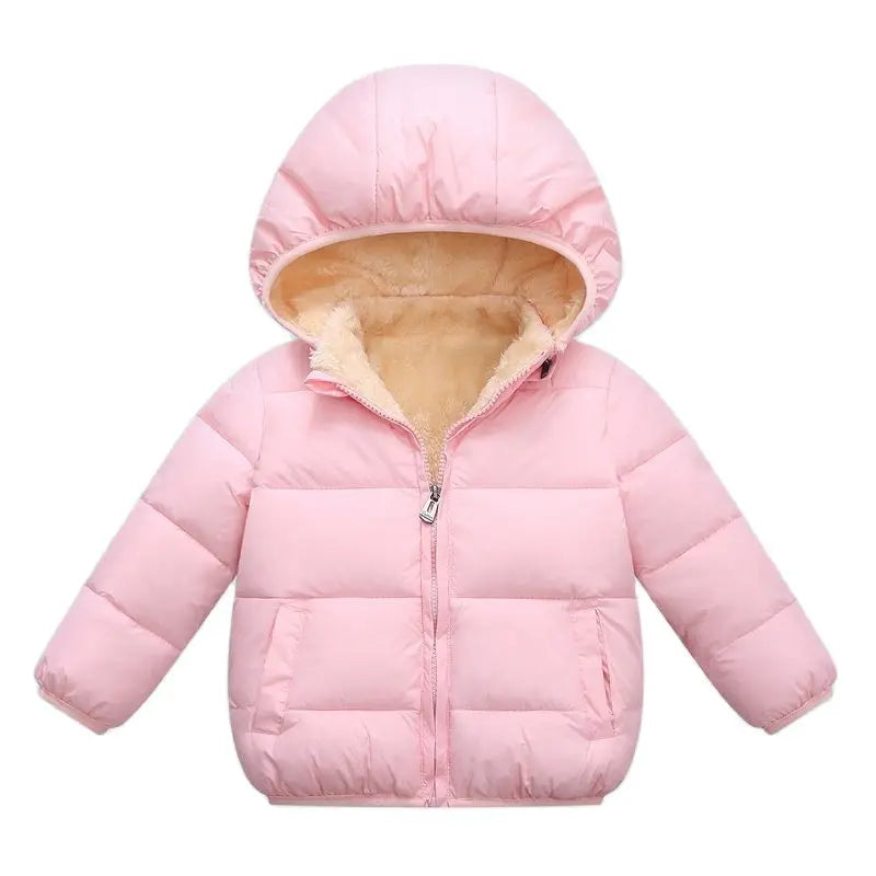 Charlie |  Baby Children Jackets Winter Thick Jackets for Boys Warm Plush Thicker Outerwear for Girls Fur Hood Children's Clothing Snowsuit