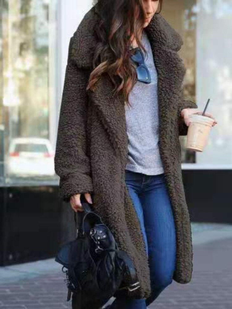 Lia | Teddy coat hidden pocket soft lining comfortable - Winter Jacket