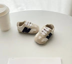 ISA | Newborn Baby Classic Sneakers Letters Splicing Baby Casual Shoe Non-slip Hundred Walking Baby Boys Girls Baby Shoes 0-18 Months