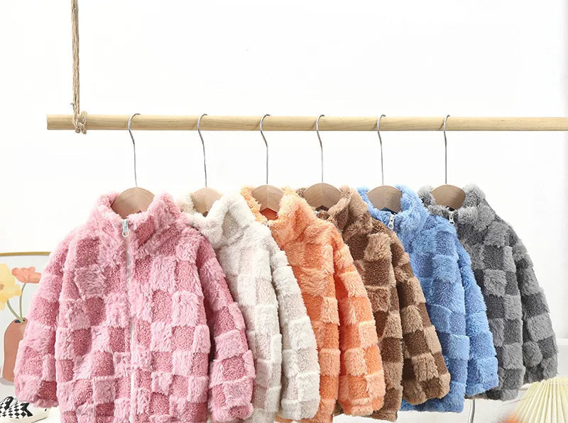 Charlie | Kids Winter Thick Jackets Children Outerwear Boys Girls Warm Fleece Coat Baby Jackets Baby Stand Collar Zipper Vest Jacket