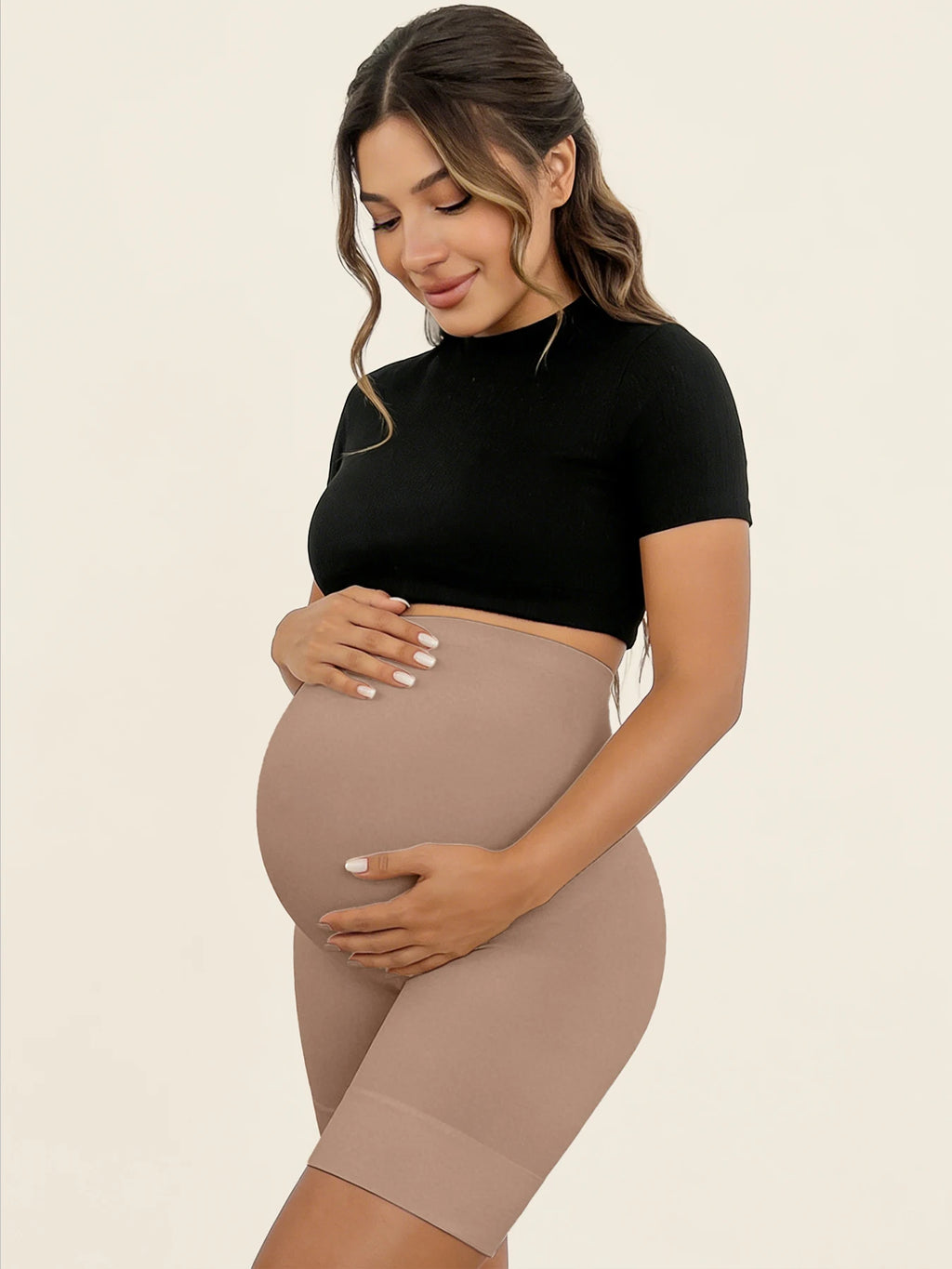 Lia | Maternity Leggings Short High Waist Sports Hip Clothing Pregnant Woman Yoga Fitness Sportswear Slim Fashion Shorts Clothing