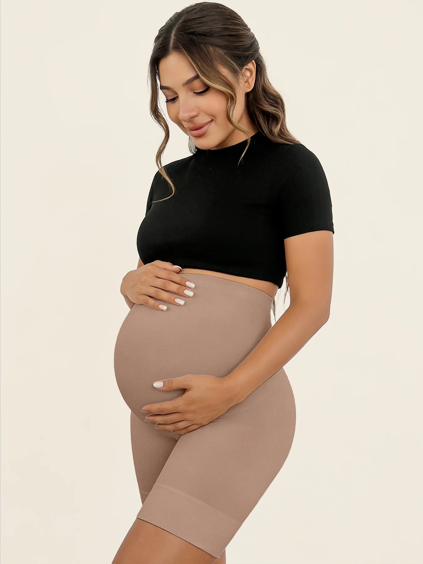Lia | Maternity Leggings Short High Waist Sports Hip Clothing Pregnant Woman Yoga Fitness Sportswear Slim Fashion Shorts Clothing