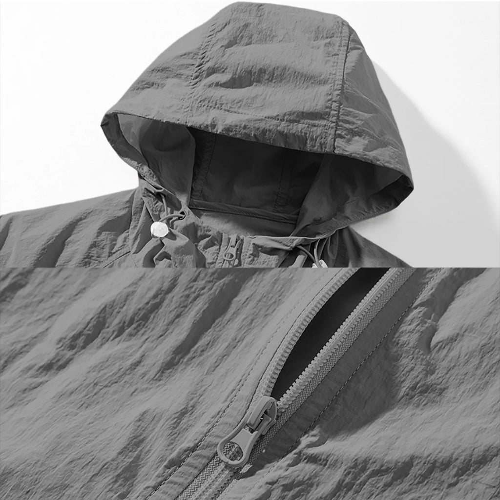 Liam | Men's Outdoor Casual Loose Sun Protection Clothing Punch Coat Waterproof Quick-Drying Loose Hooded Jacket.