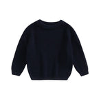 ISA | Suefunskry Newborn Baby Girl Boy Knitted Long Sleeve Autumn Winter Sweater Solid Loose Sweater Casual Tops Kids Clothing 3M-5Y