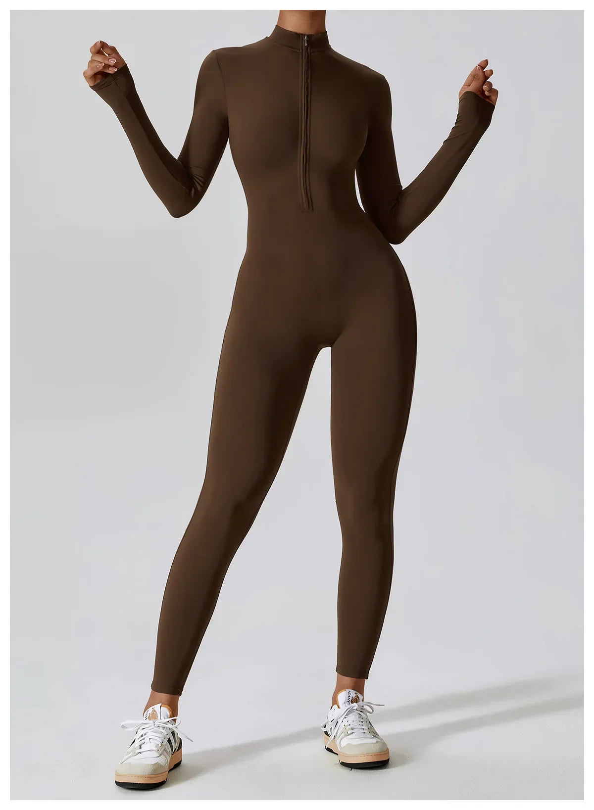 Claire - Long-Sleeve Sporty Jumpsuit