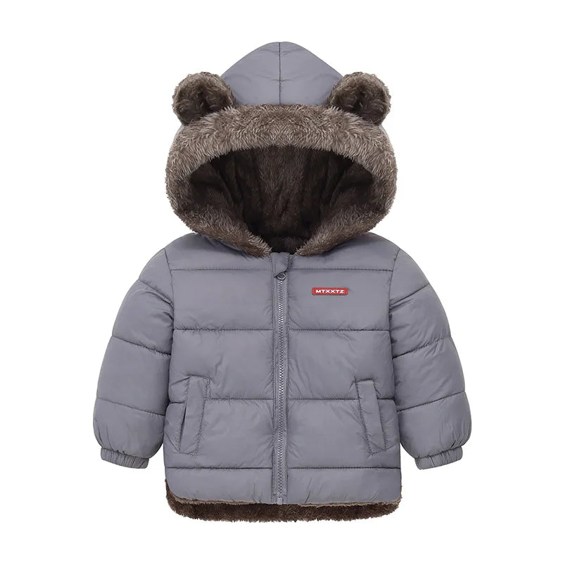 Charlie | Boys Girls Thick Jackets Winter Children Padded Fleece Warm Coats Kids Cotton Outerwear with Hood Children's Clothing Snowsuit