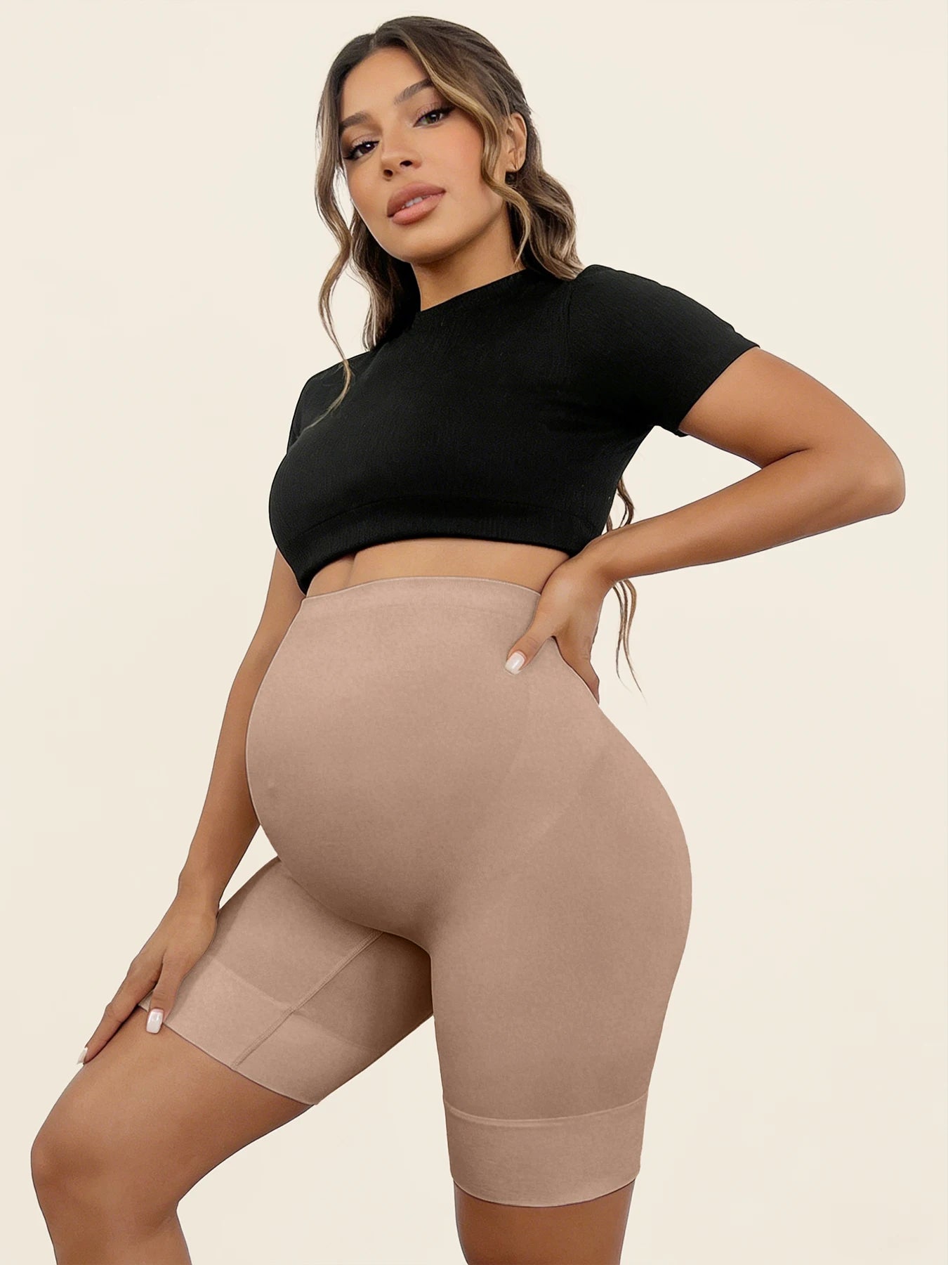 Lia | Maternity Leggings Short High Waist Sports Hip Clothing Pregnant Woman Yoga Fitness Sportswear Slim Fashion Shorts Clothing
