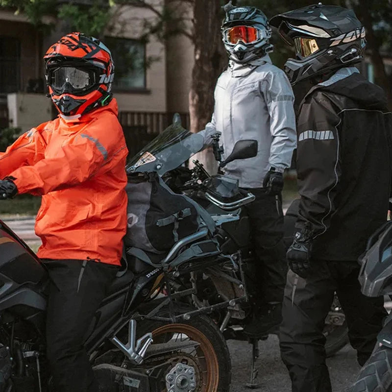 Unisex Motorcycle Waterproof Rain Suit, Rain Jacket, and Rain Pants.