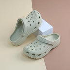 Perforated Shoes for Women - Non-Slip, Odor-Resistant, Heel-Raising, Outdoor & Casual Slippers for Couples