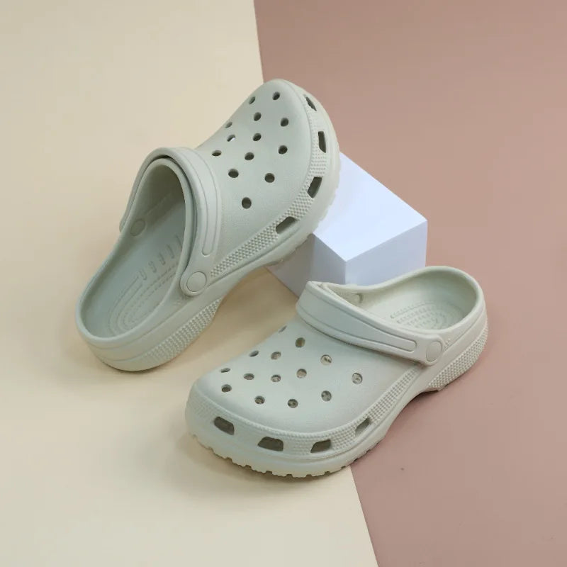 Perforated Shoes for Women - Non-Slip, Odor-Resistant, Heel-Raising, Outdoor & Casual Slippers for Couples