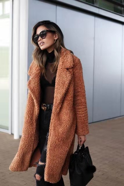 Lia | Teddy coat hidden pocket soft lining comfortable - Winter Jacket