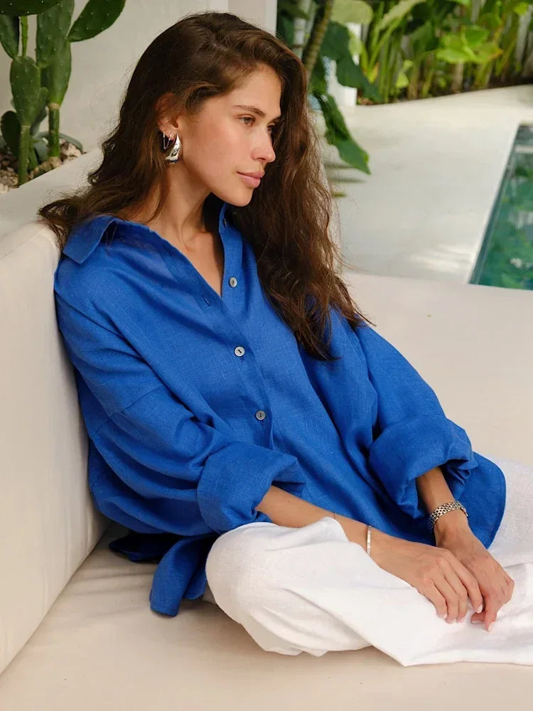 The Mia-Liv Airy Linen Blouse