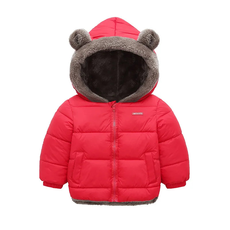Charlie | Boys Girls Thick Jackets Winter Children Padded Fleece Warm Coats Kids Cotton Outerwear with Hood Children's Clothing Snowsuit