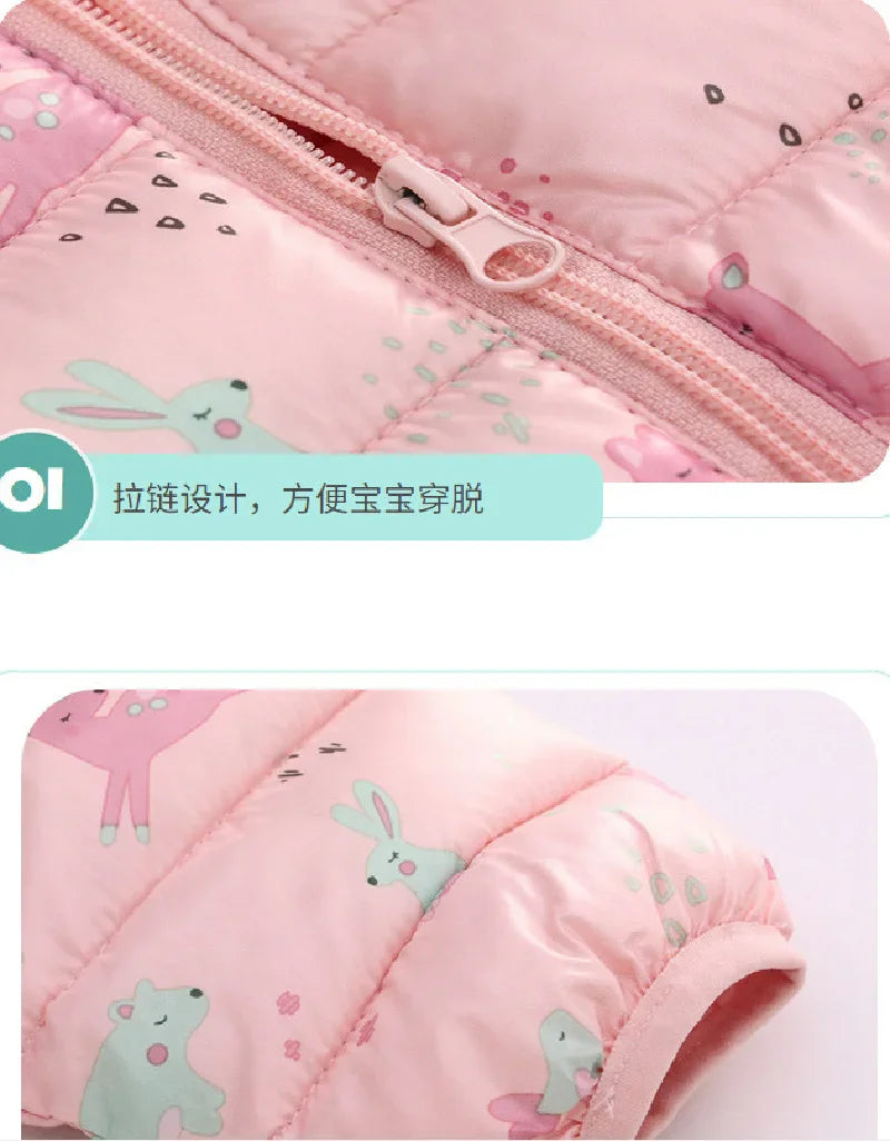 Charlie | Winter Children Warm Down Jackets Boys Girls Zip Jackets Kids Short Outerwear with Hood Baby Clothing 1-6 Years
