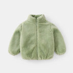 Charlie | Solid Color Fashion Kids Plush Jacket Autumn Winter Warm Baby Girl Boy Casual Coat Outerwear Children's Clothing Toddler Outerwear