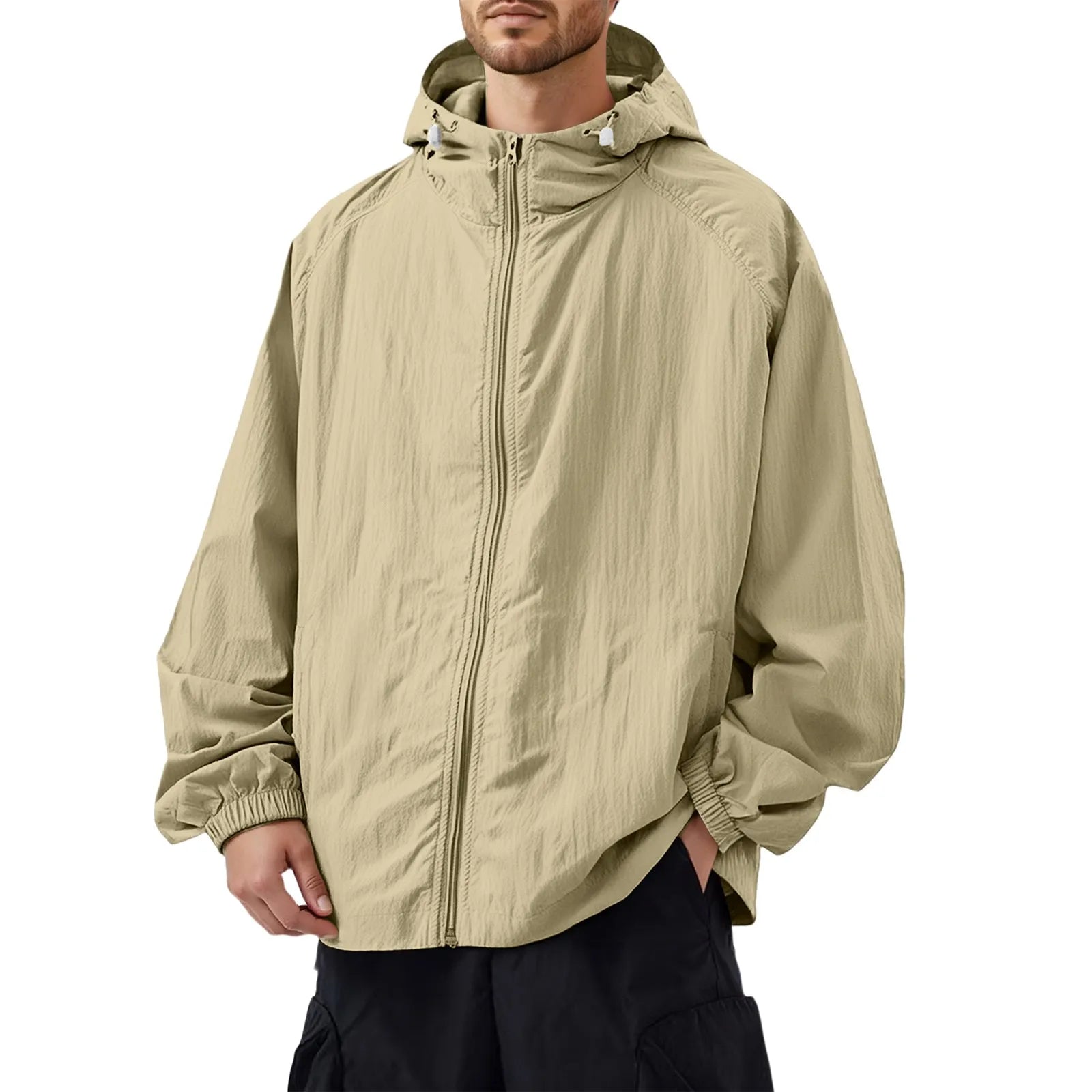 Liam | Men's Outdoor Casual Loose Sun Protection Clothing Punch Coat Waterproof Quick-Drying Loose Hooded Jacket.