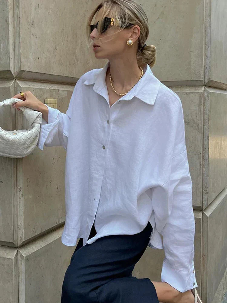 The Mia-Liv Airy Linen Blouse