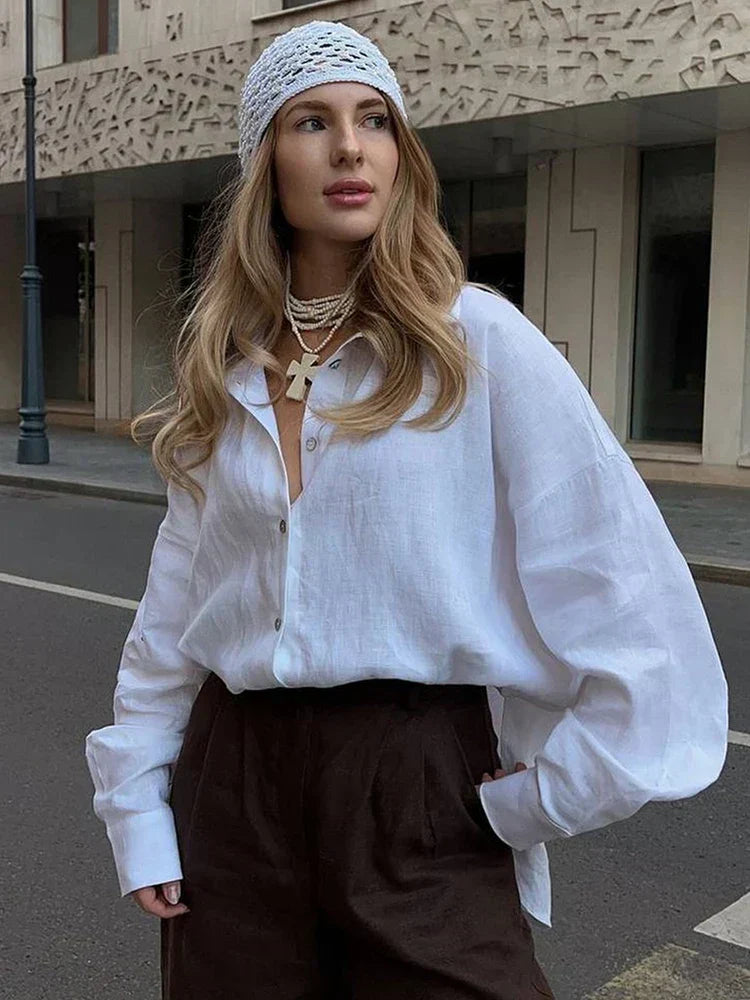The Mia-Liv Airy Linen Blouse