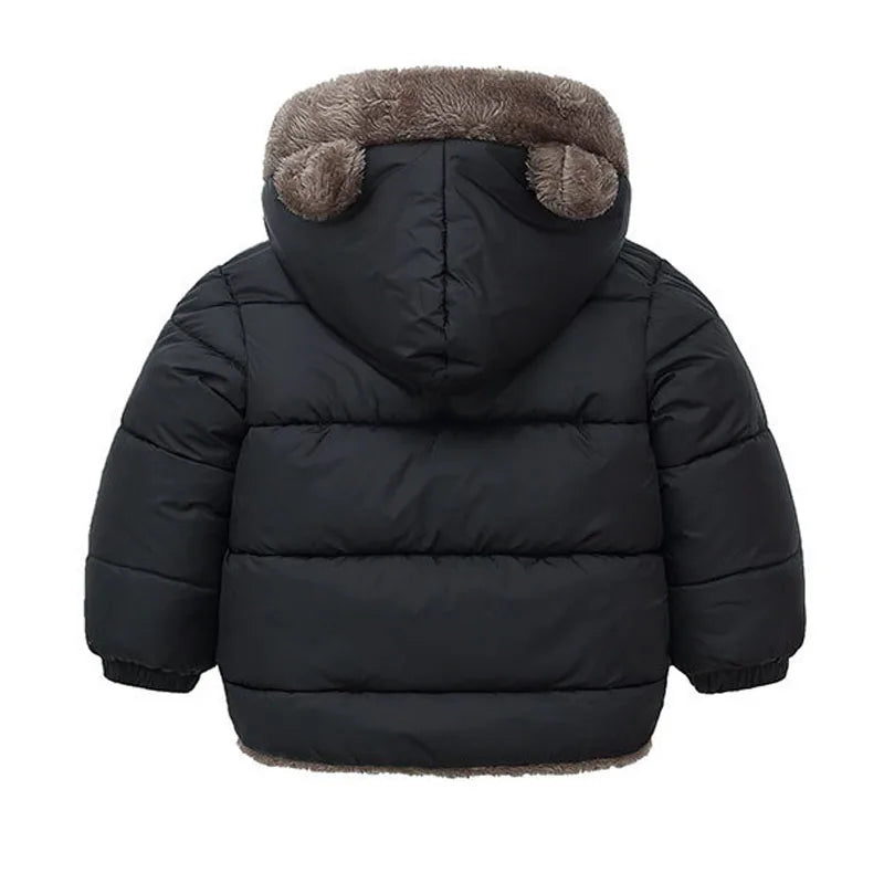 Charlie | Boys Girls Thick Jackets Winter Children Padded Fleece Warm Coats Kids Cotton Outerwear with Hood Children's Clothing Snowsuit