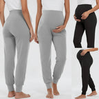 Isa | Motherhood ladies casual pants high waist stretchy lounge pants for pregnant women joggers with pockets.