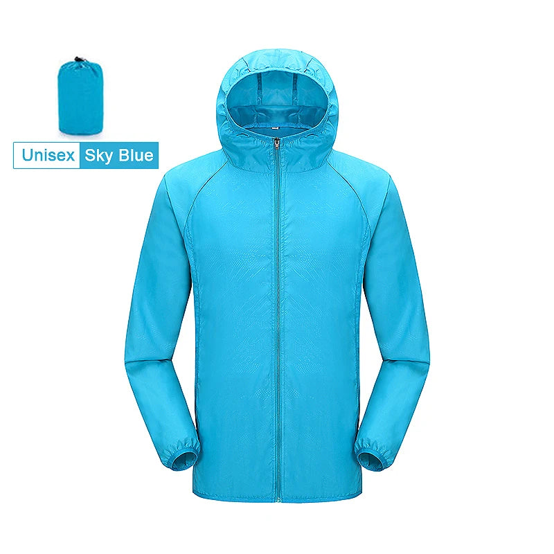 Hiking Jacket For Men and Women Waterproof Quick-Drying Windbreaker Anti UV