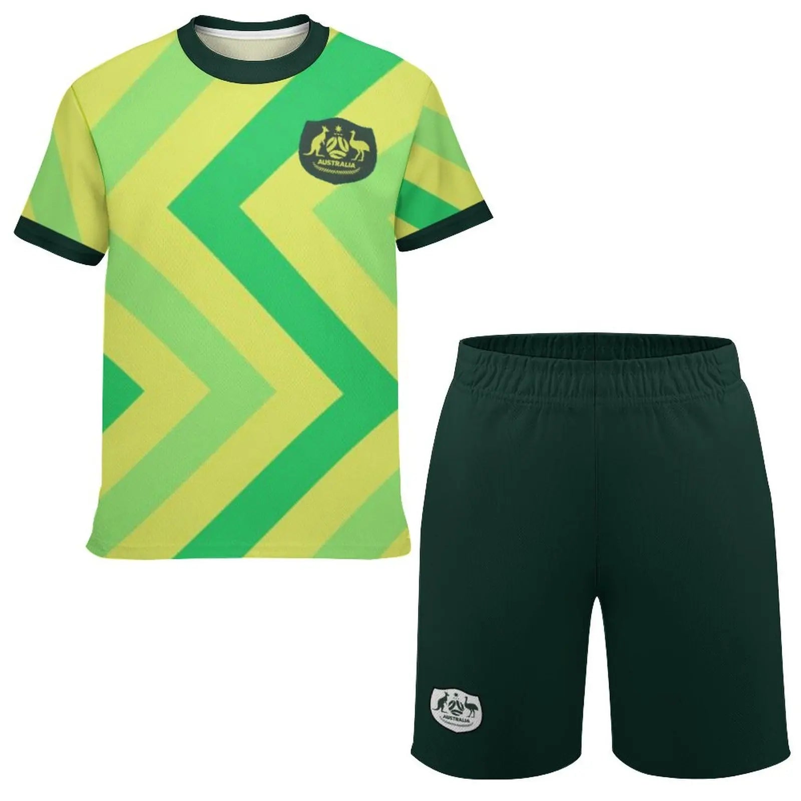 Australia National Team Soccer Shirt with Shorts Set for Kids World Cup