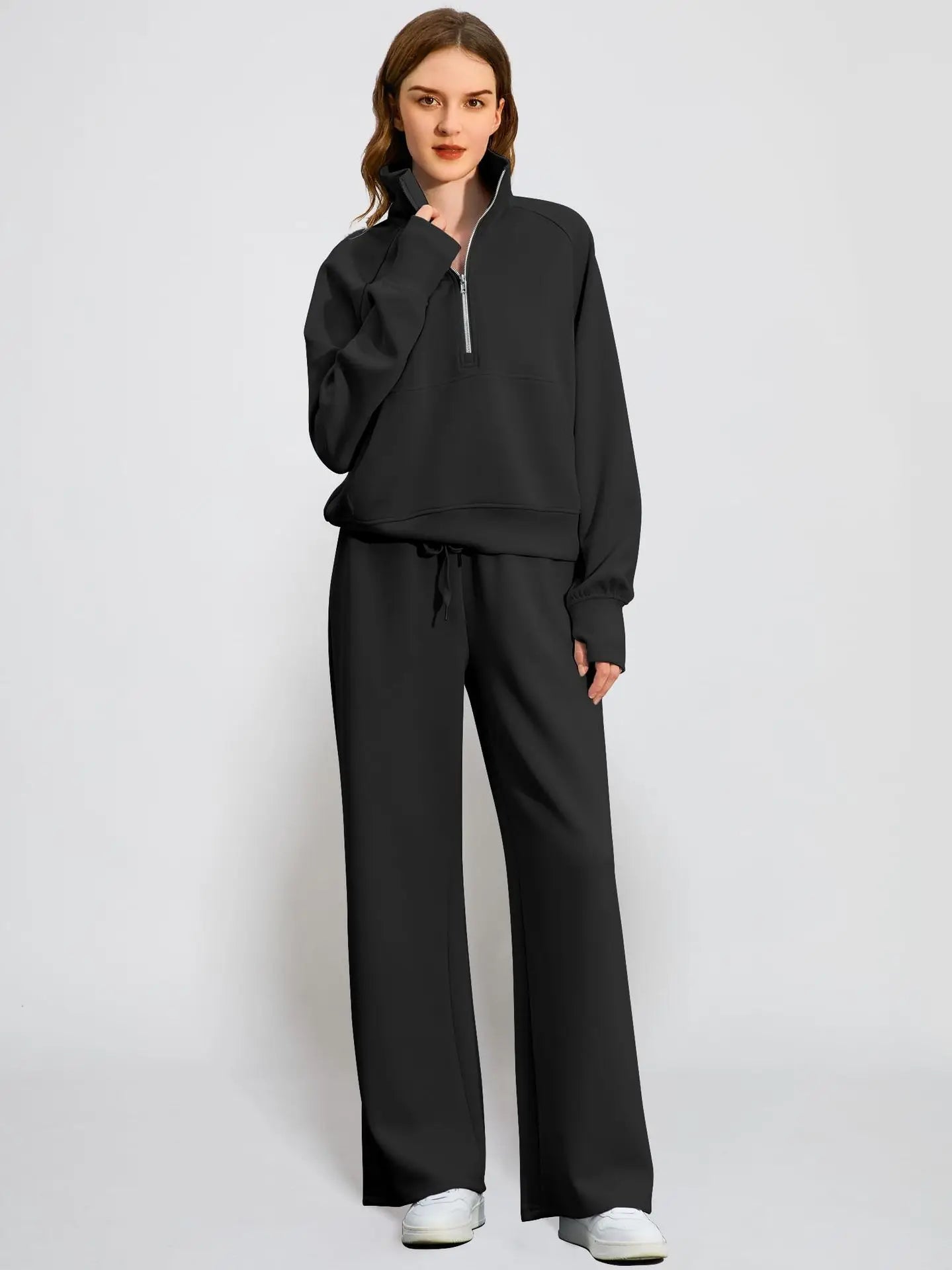 Elcevi | Leisure Duo Set with Half Zip