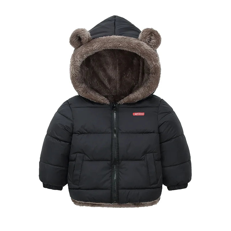 Charlie | Boys Girls Thick Jackets Winter Children Padded Fleece Warm Coats Kids Cotton Outerwear with Hood Children's Clothing Snowsuit